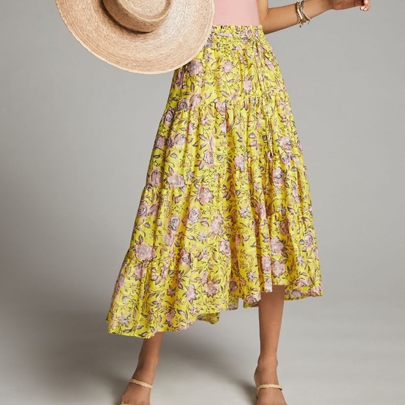 Anthropologie Dresses & Skirts - Anthropologie floral midi/maxi skirt M